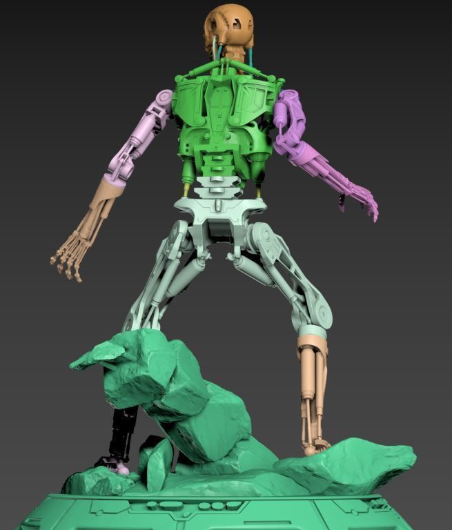 Terminator T-800 Endoskeleton Rekvizit T1 3D print model_24