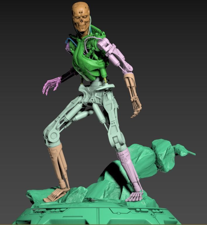 Terminator T-800 Endoskeleton Rekvizit T1 3D print model_21