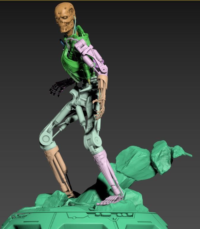 Terminator T-800 Endoskeleton Rekvizit T1 3D print model_22