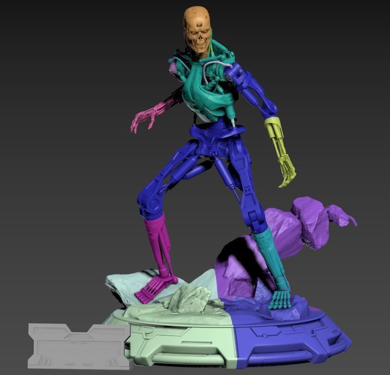Terminator T-800 Endoskeleton Rekvizit T1 3D print model_15