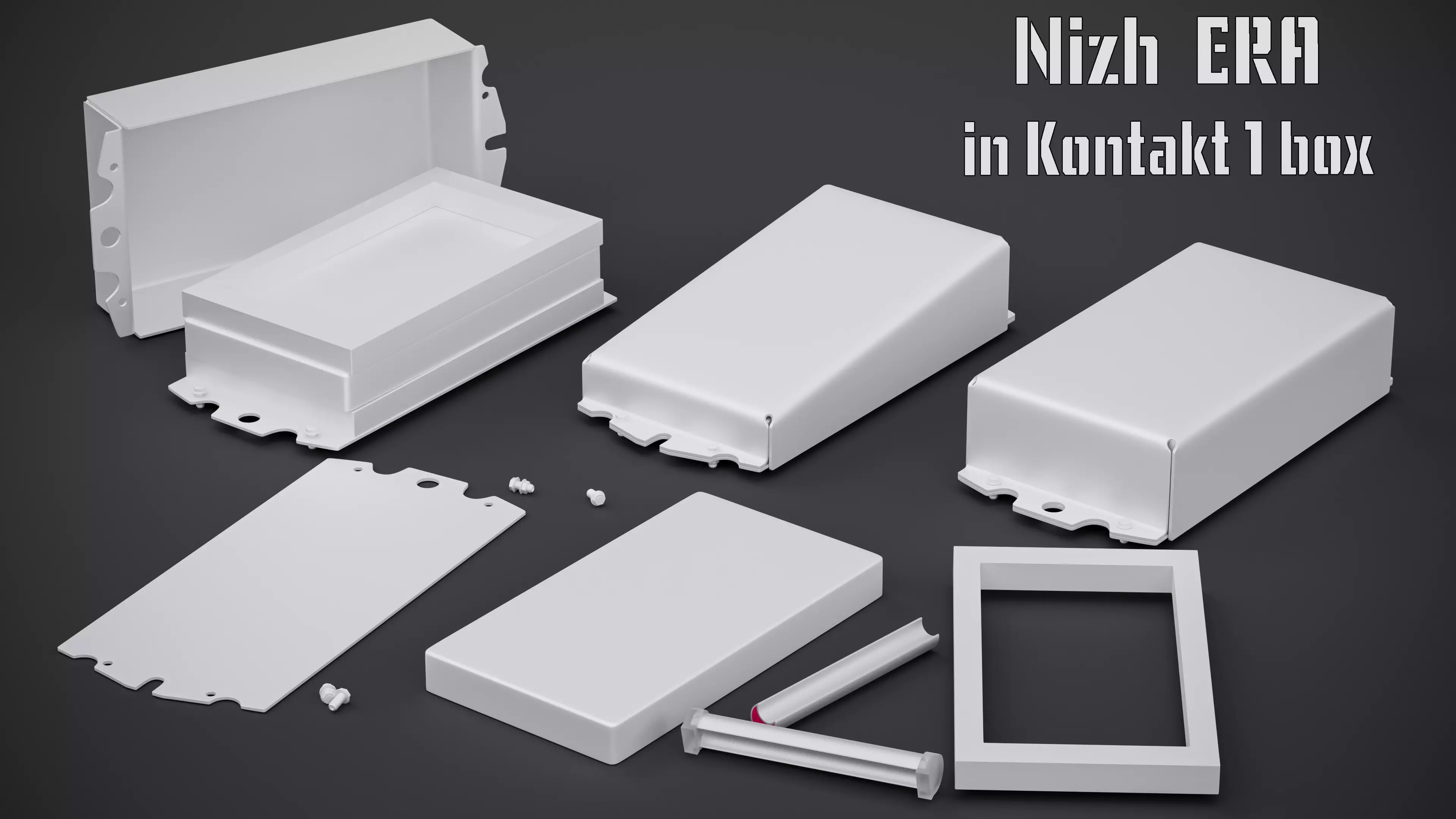 Nizh in Kontakt-1 box - ERA for Tank High Poly 3D model 3D model 3D model_0