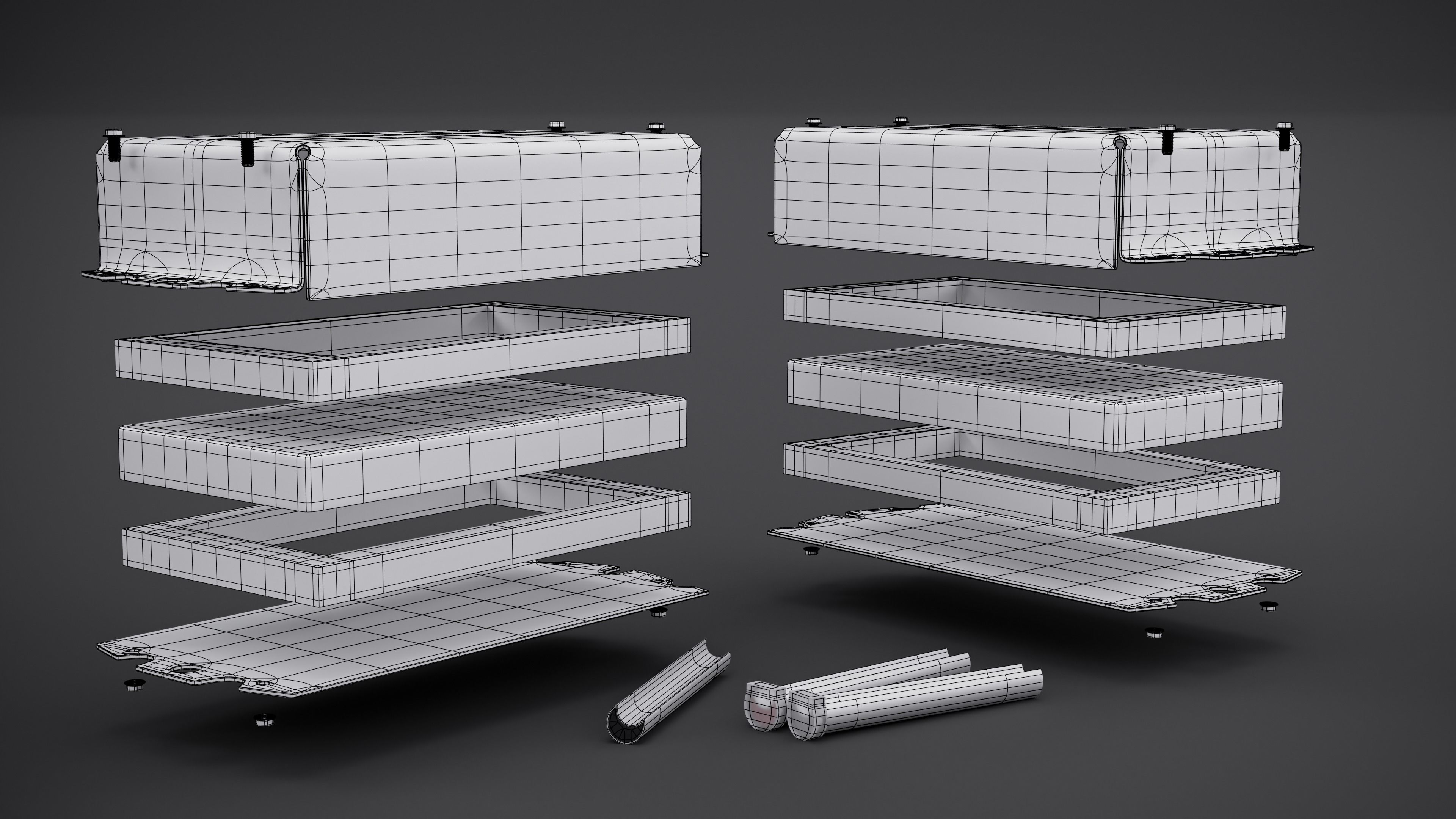 Nizh in Kontakt-1 box - ERA for Tank High Poly 3D model 3D model 3D model_4
