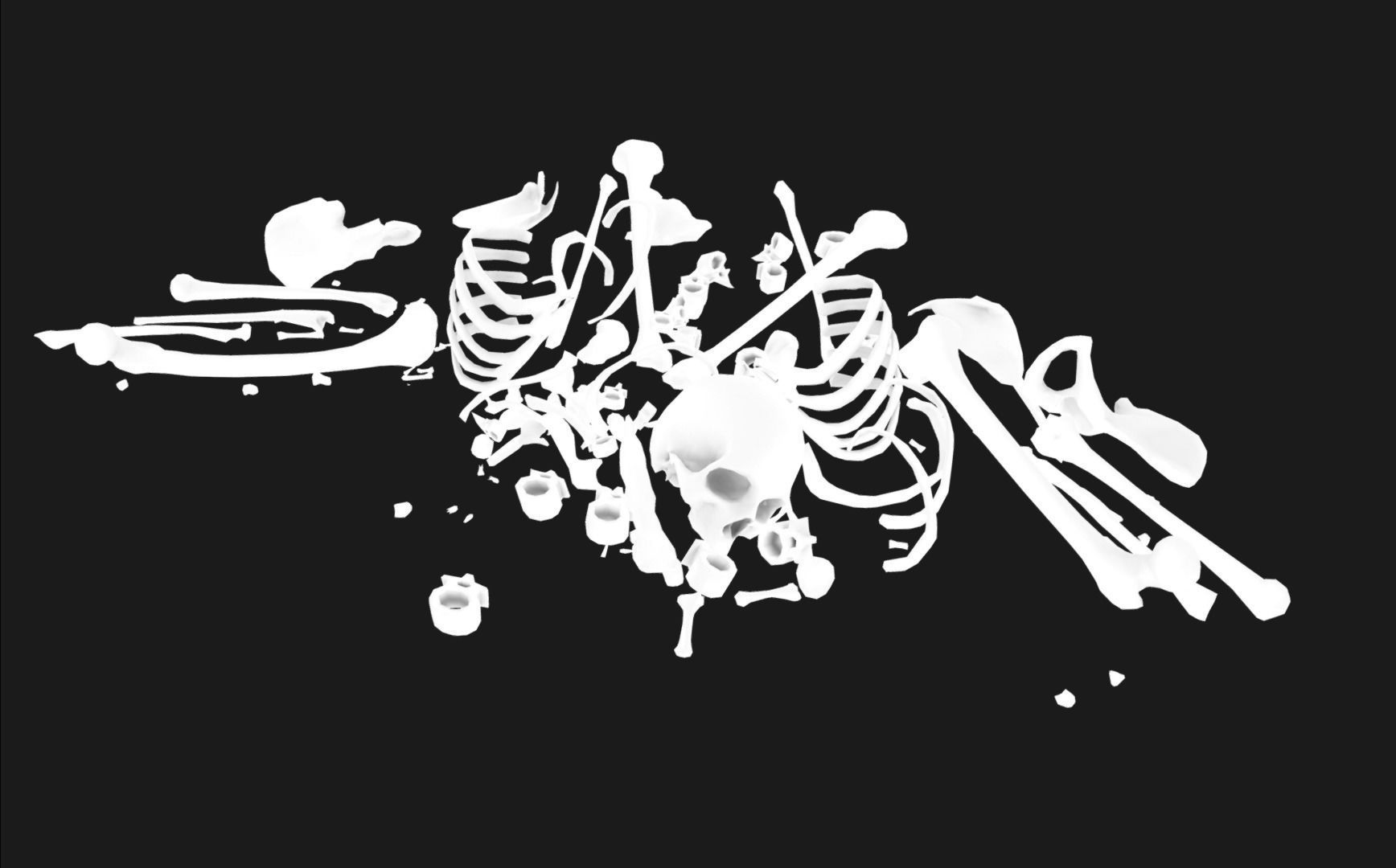 Bones Remains Skeletons skulls  3D model_7