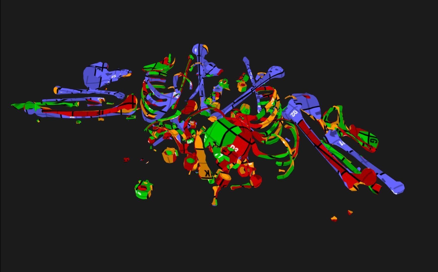 Bones Remains Skeletons skulls  3D model_10