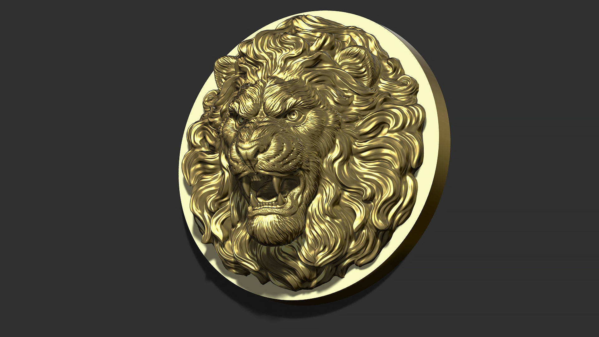 Lion head 3D print model_3