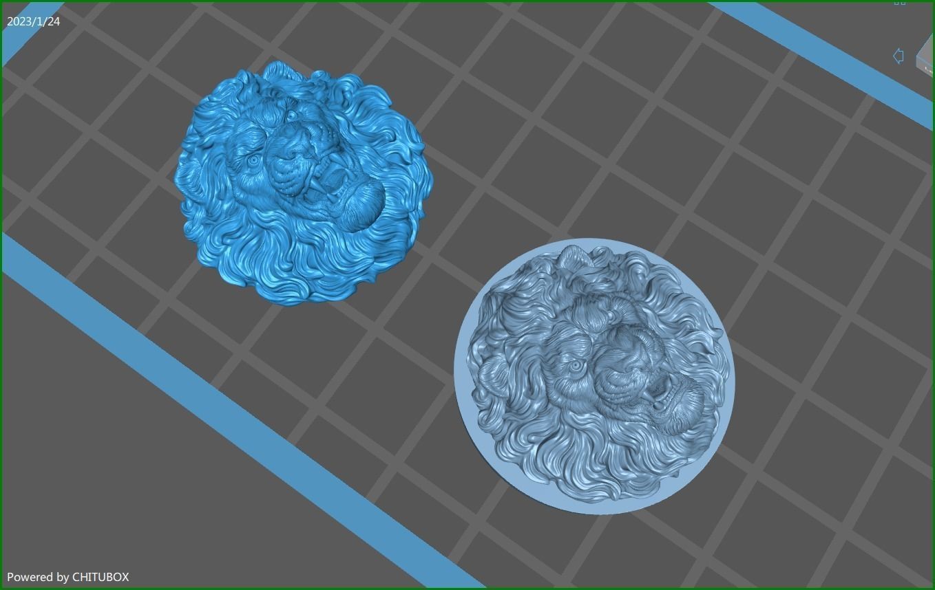 Lion head 3D print model_21