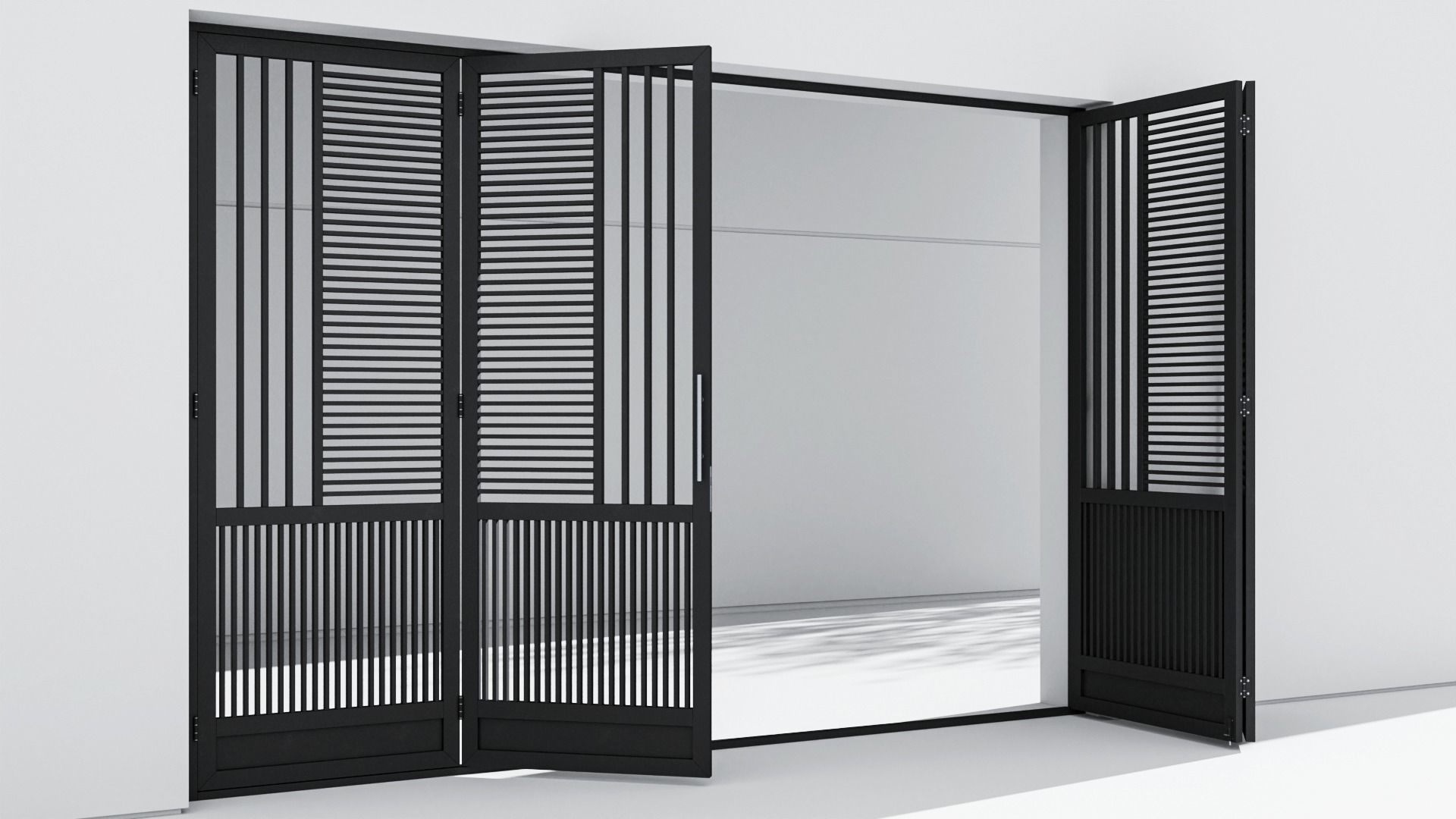 Aluminium door 73 3D model_3