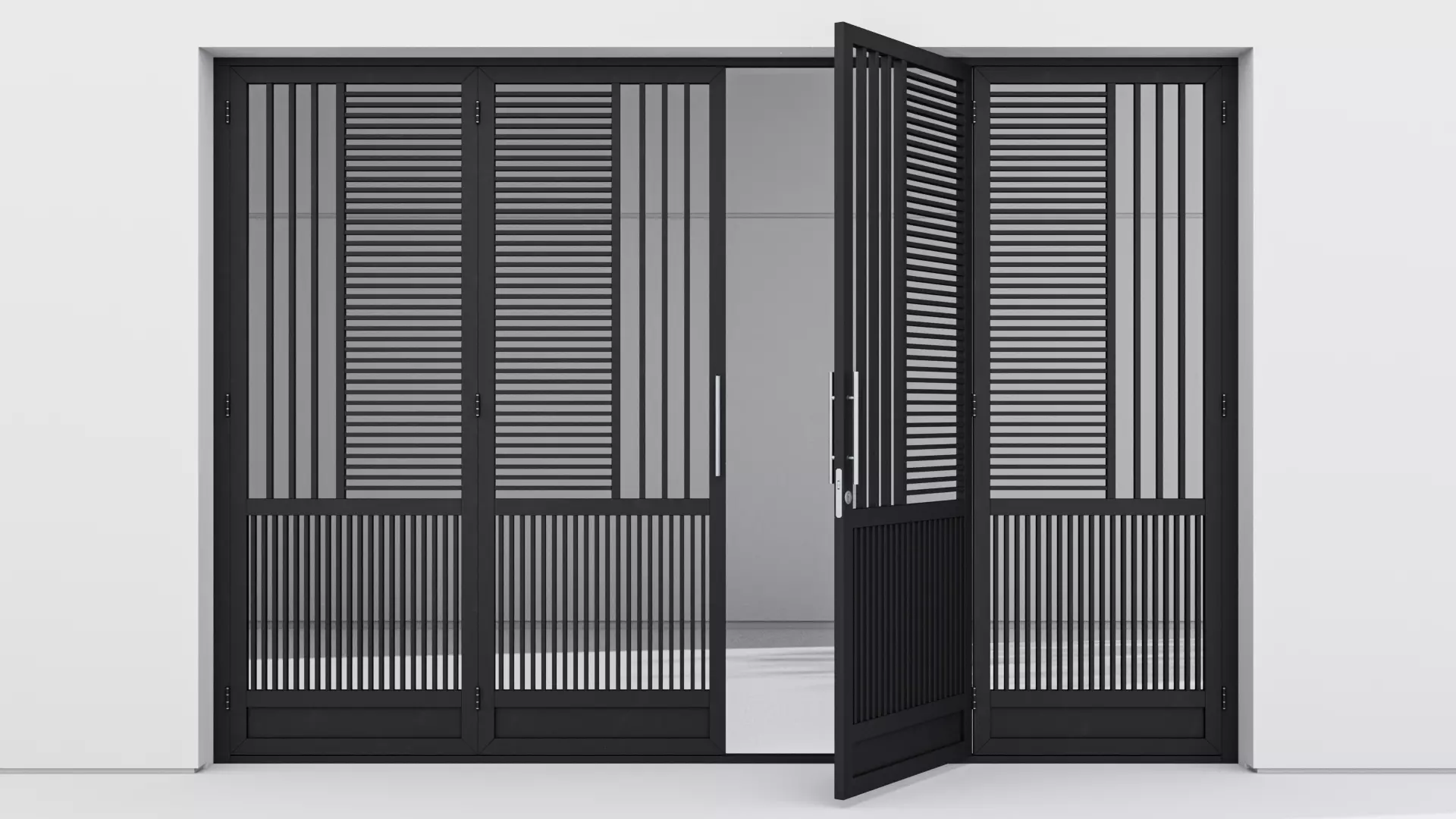 Aluminium door 73 3D model_0