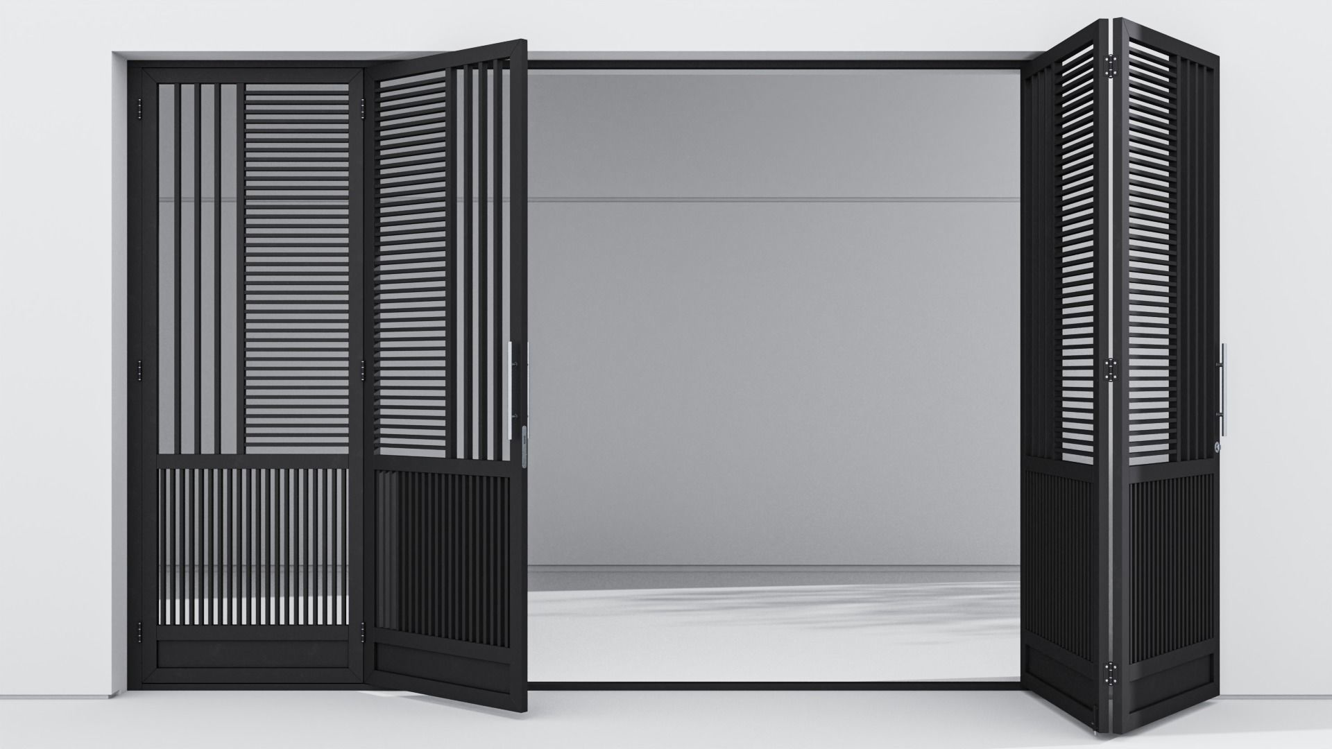 Aluminium door 73 3D model_2