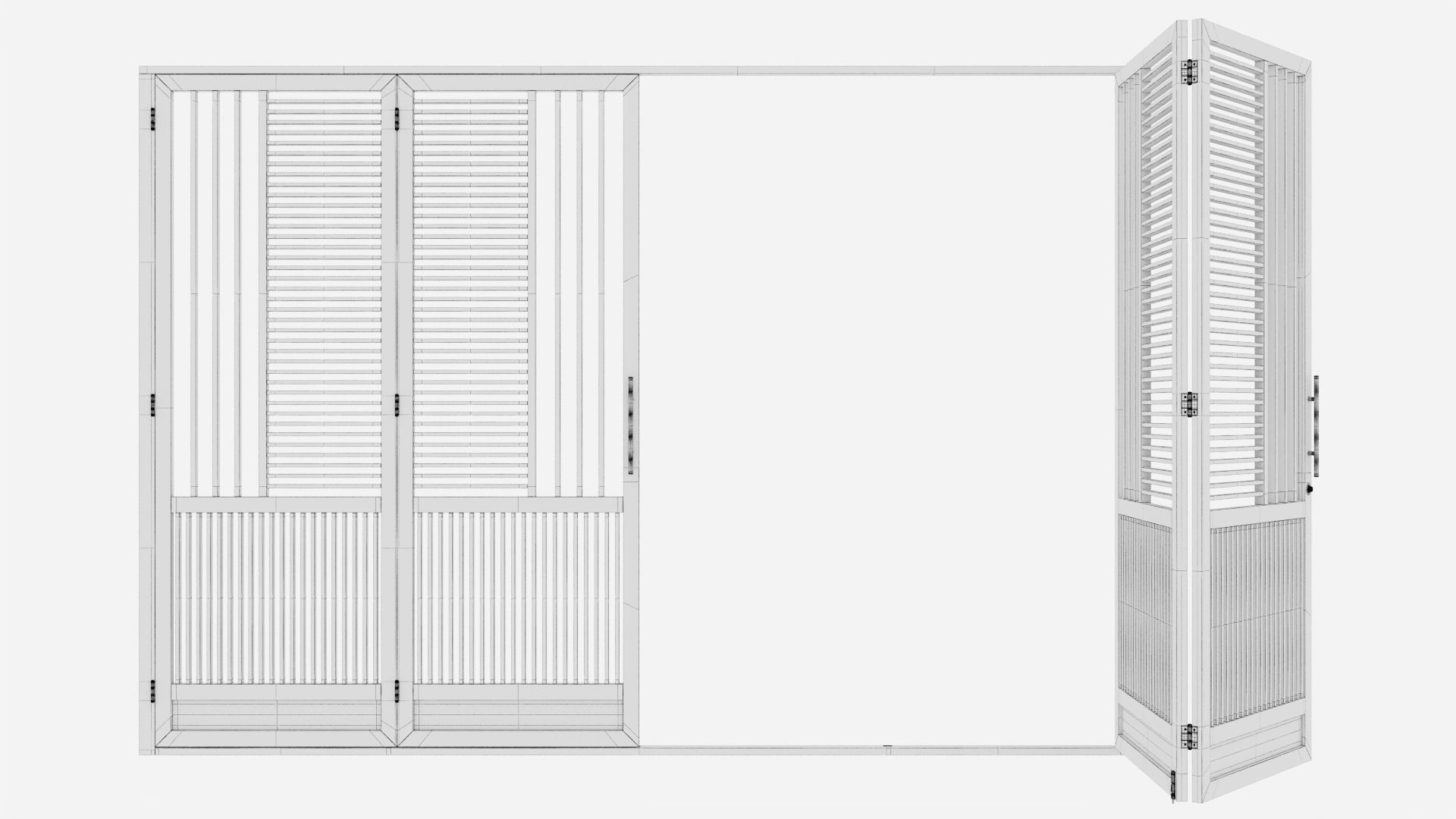 Aluminium door 73 3D model_6