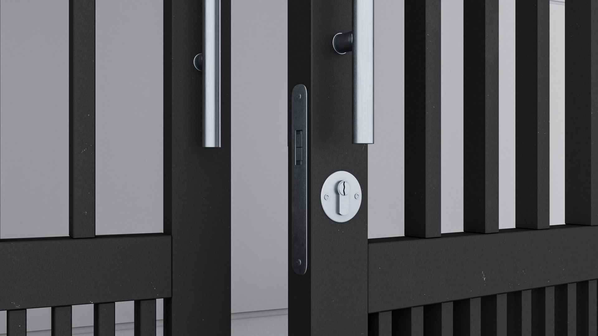 Aluminium door 73 3D model_4