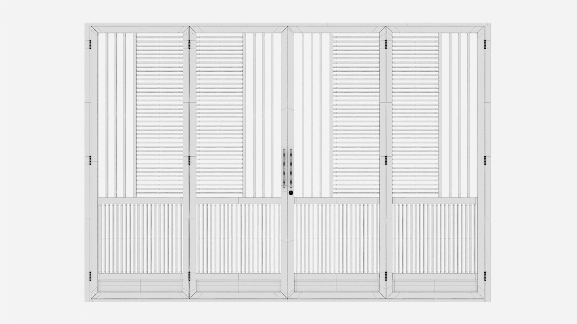 Aluminium door 73 3D model_5