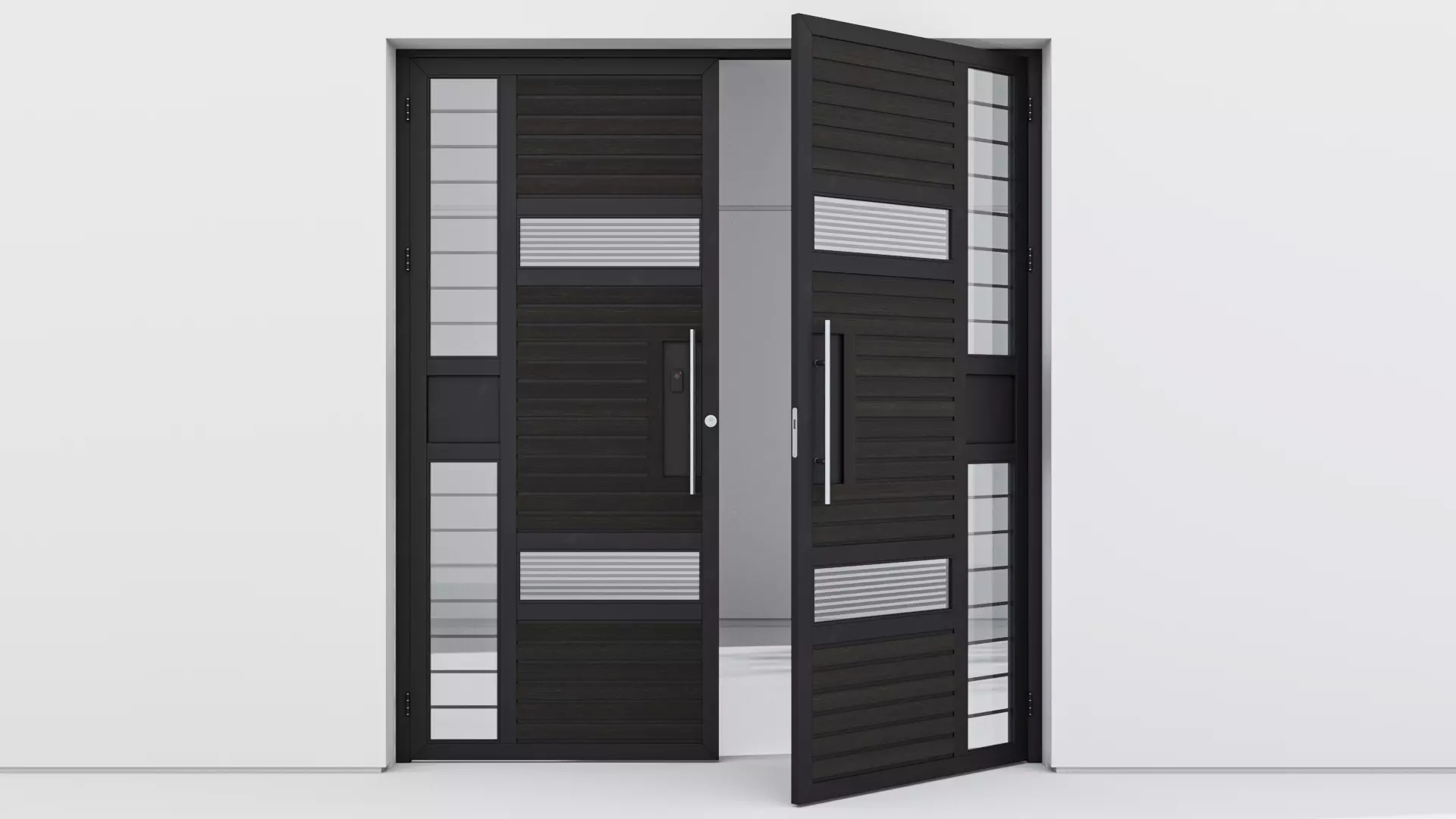 Aluminium door 74 3D model_0