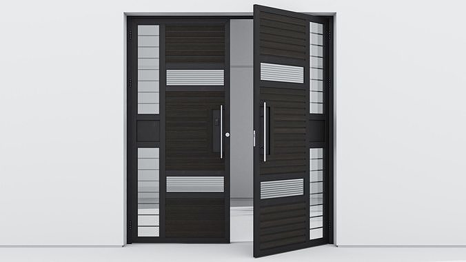 Aluminium door 74 3D model