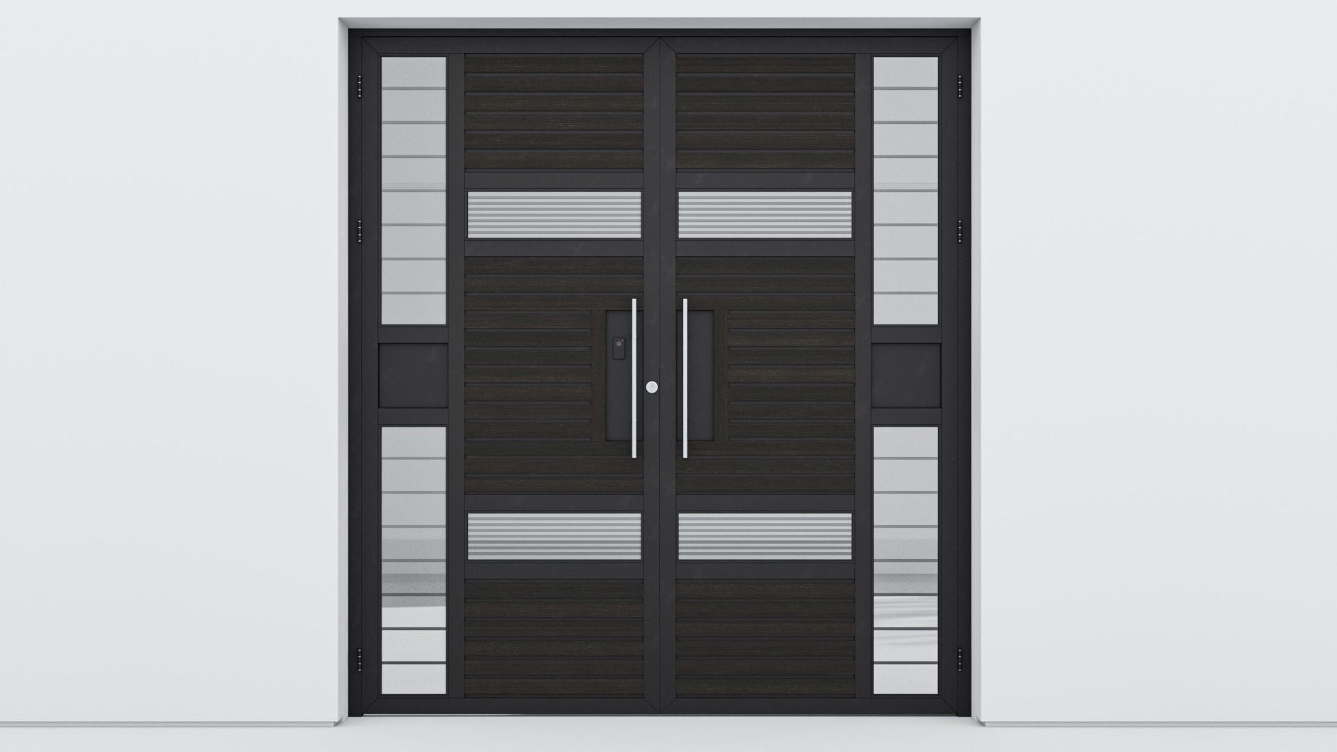 Aluminium door 74 3D model_1