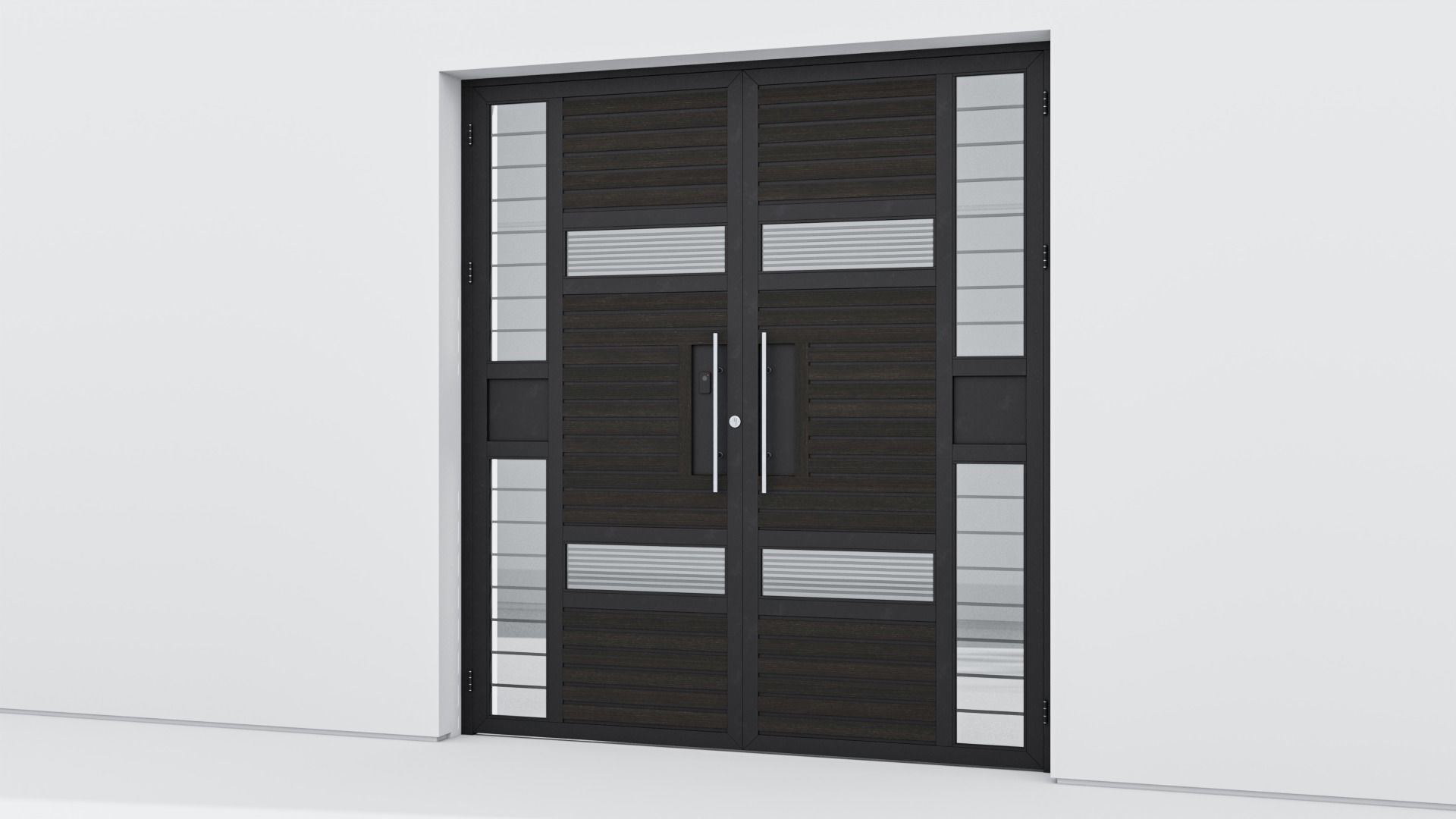 Aluminium door 74 3D model_2
