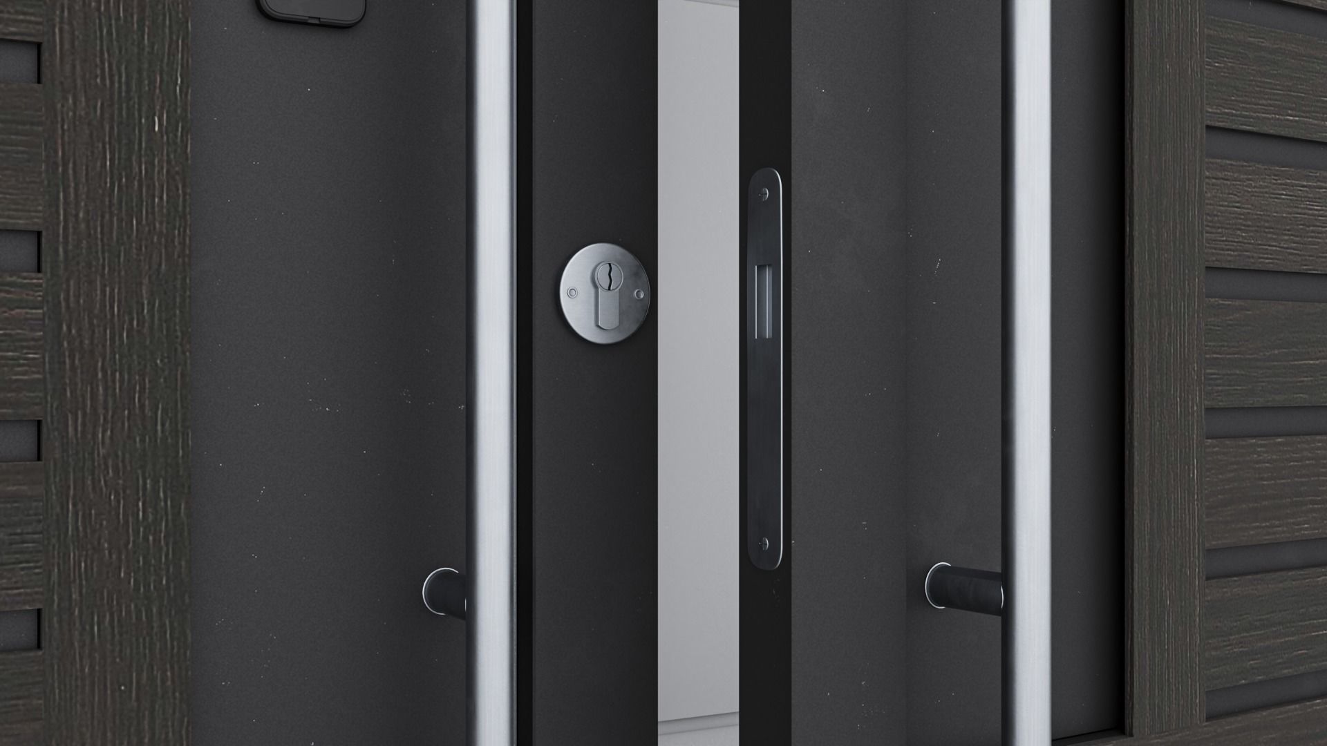 Aluminium door 74 3D model_4