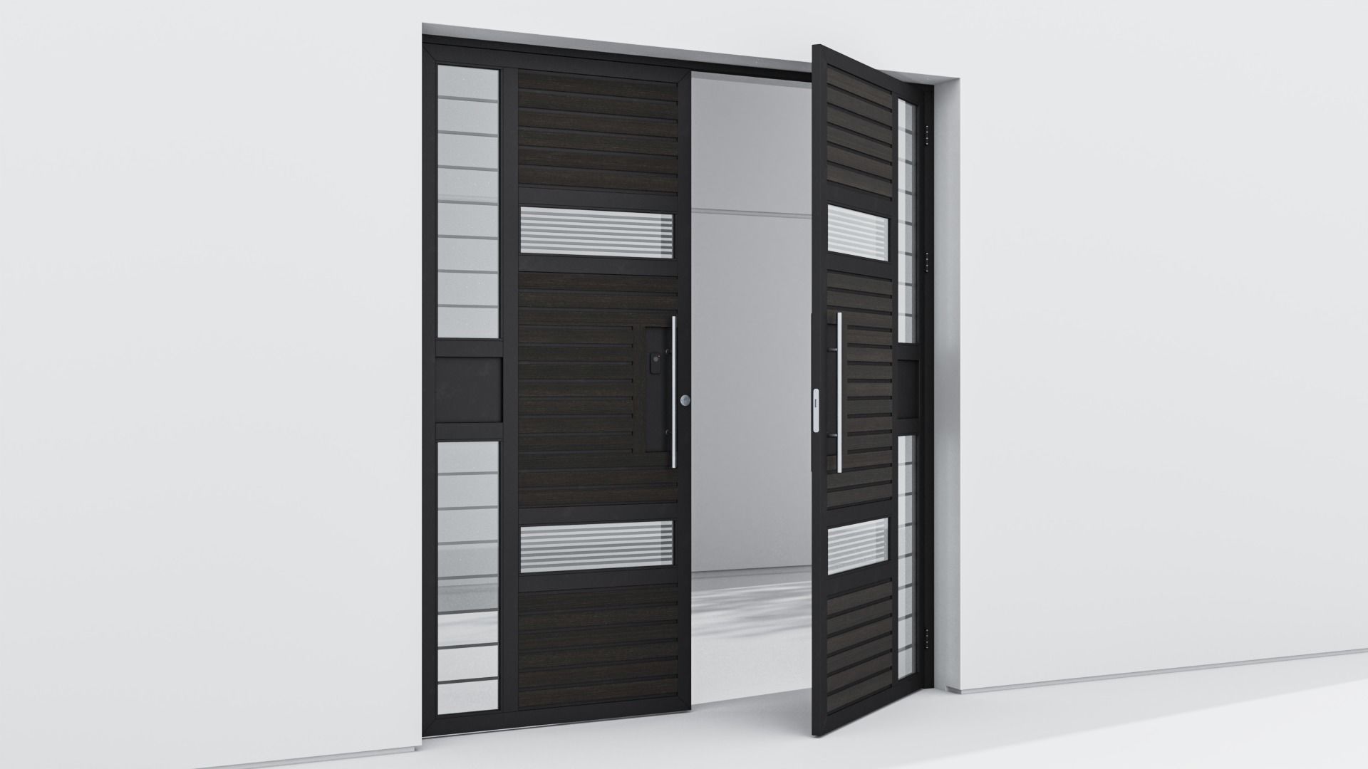 Aluminium door 74 3D model_3