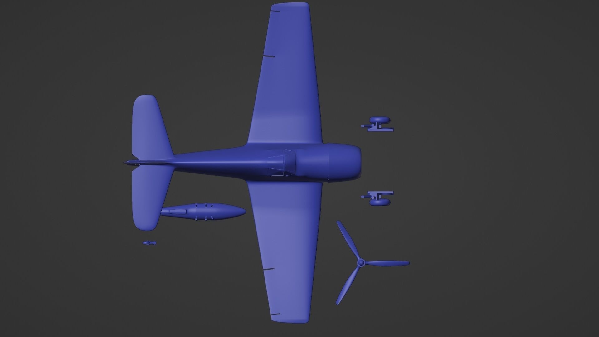 Grumman F6F Hellcat - 3d print 3D print model_6