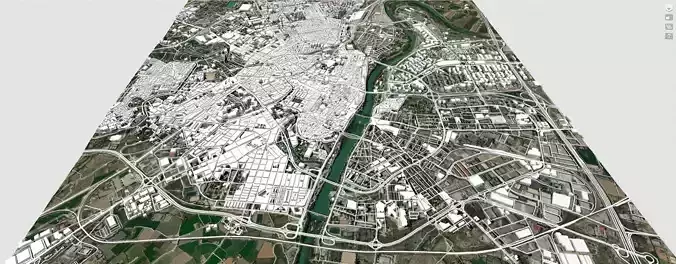 Cityscape Zaragoza Spain