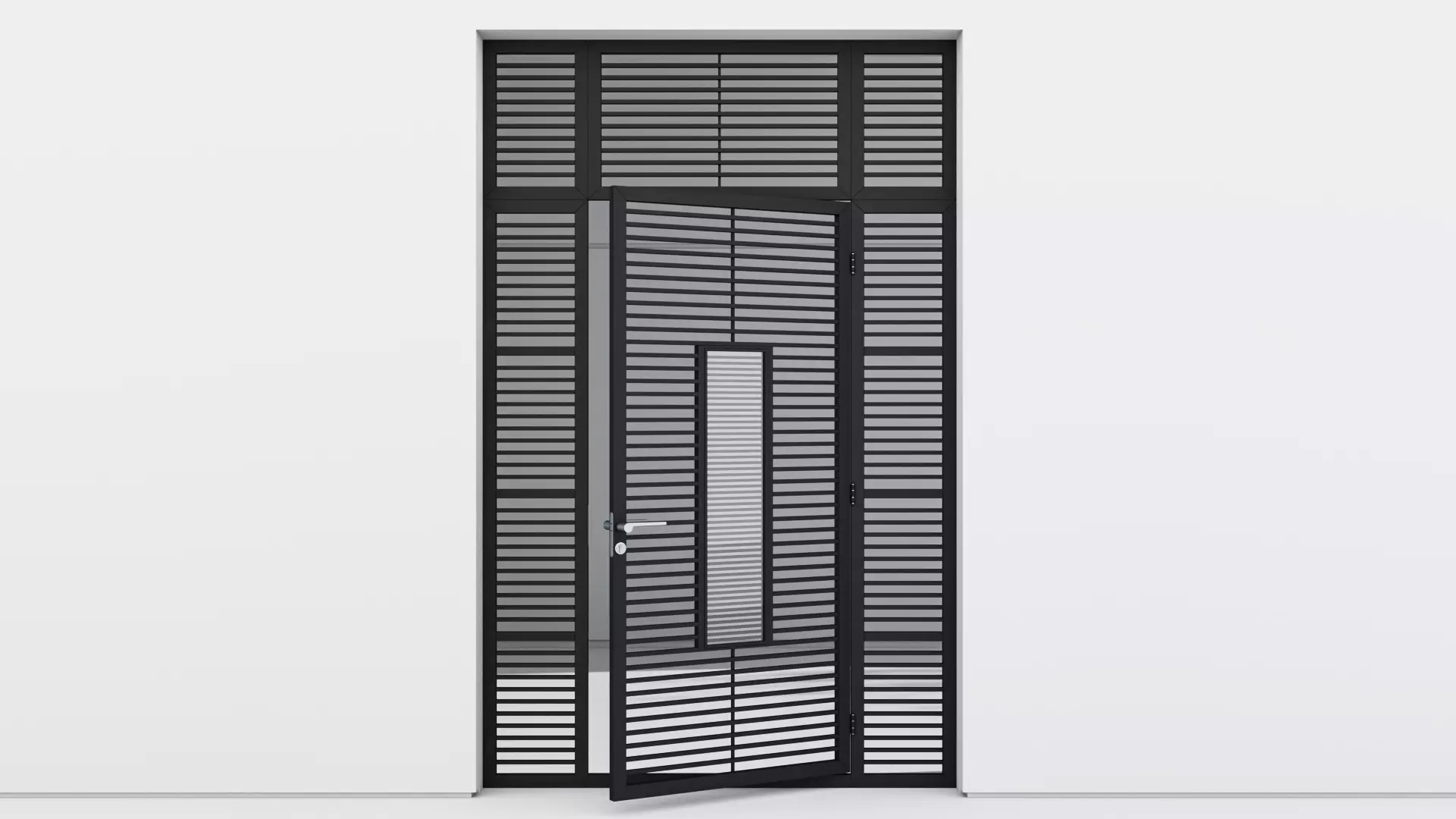 Aluminium door 75 3D model_0