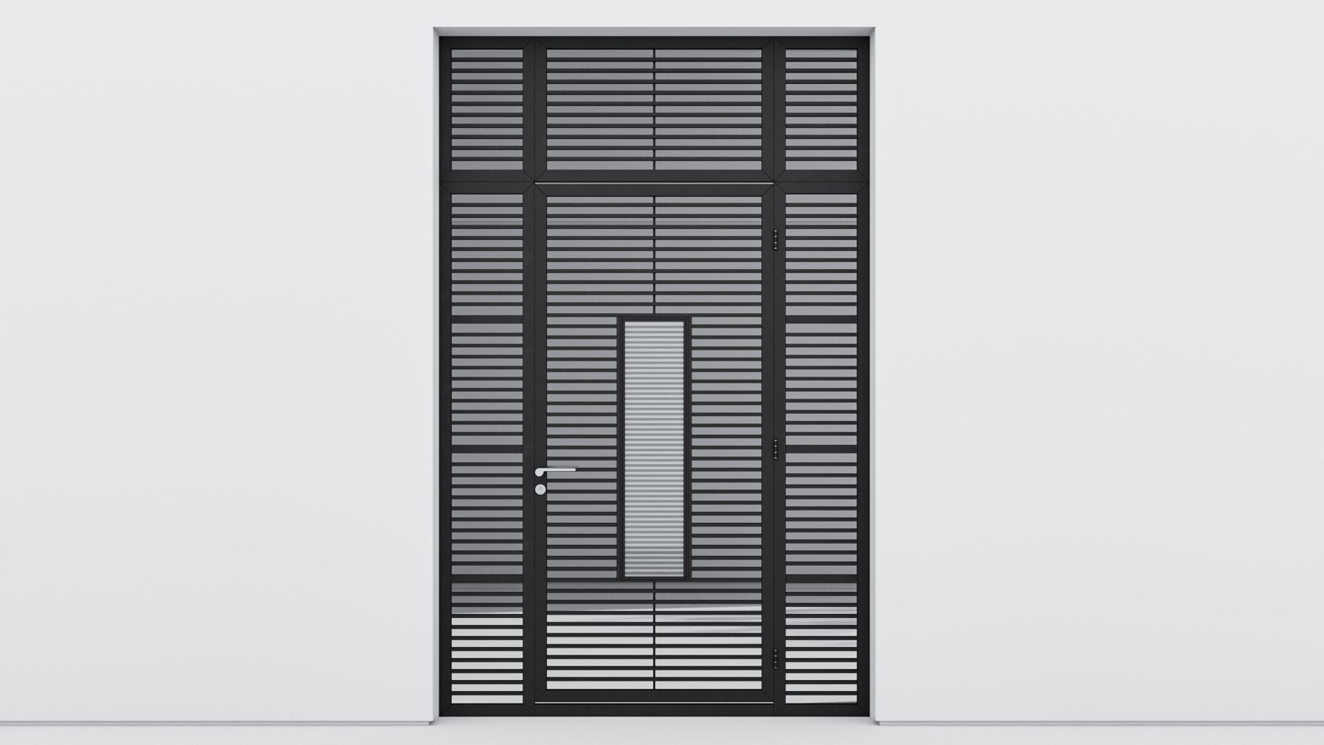 Aluminium door 75 3D model_1