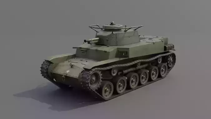 Ka-Ho Flamethrower Tank Low-poly 3D model