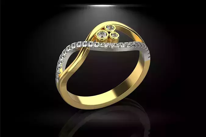 Ring With Diamonds N73