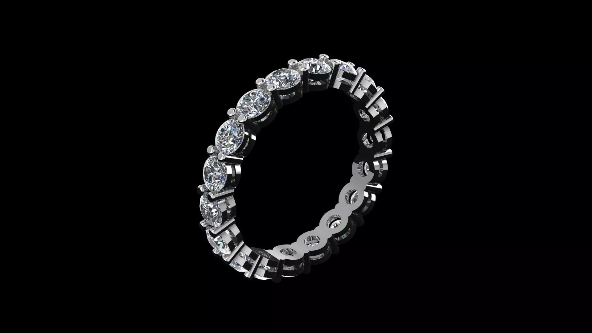 Luxurious ring with stones 3D print model