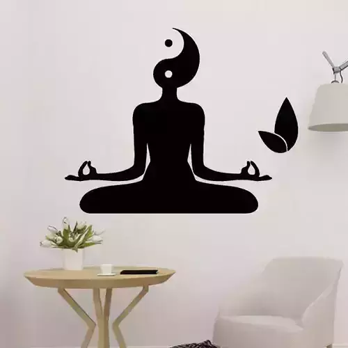 Yoga Meditation Wall Art 2D 3D print model