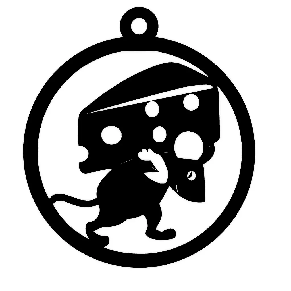 Cheese Carrying Mouse Christmas Toy 3D print model_0