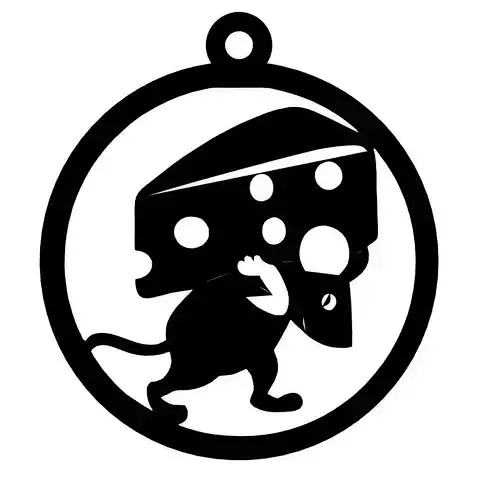 Cheese Carrying Mouse Christmas Toy 3D print model