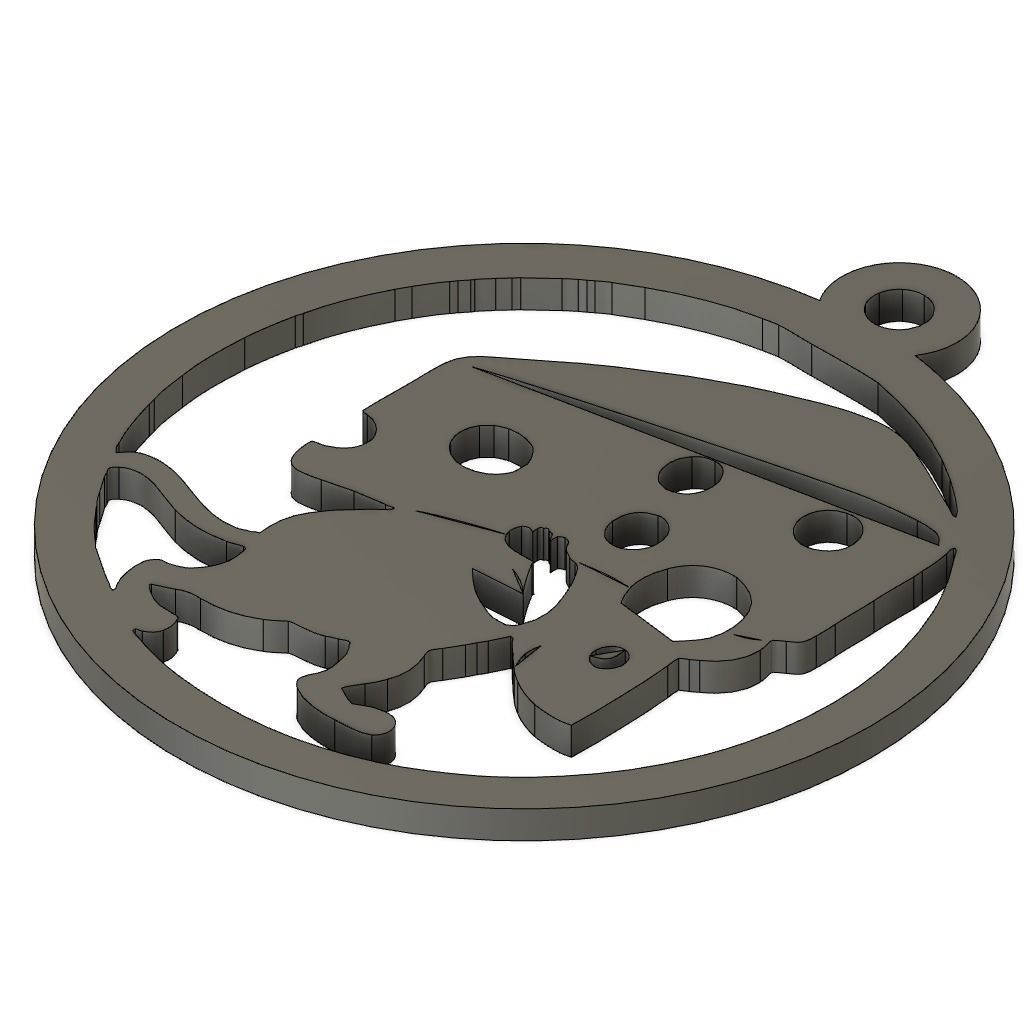 Cheese Carrying Mouse Christmas Toy 3D print model_1