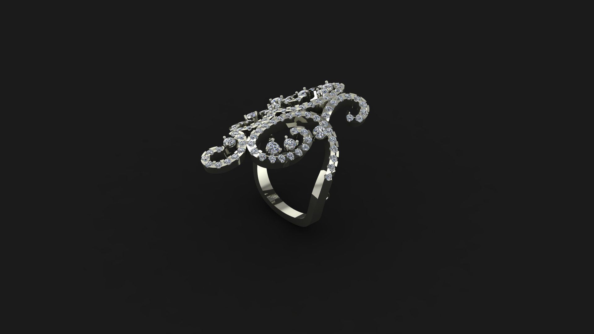 Elvish duo ring 3D print model_6