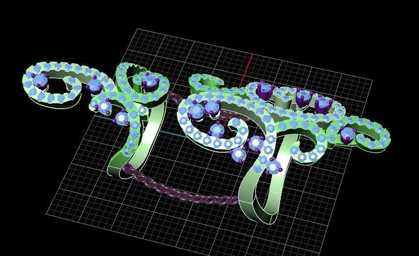 Elvish duo ring 3D print model_11