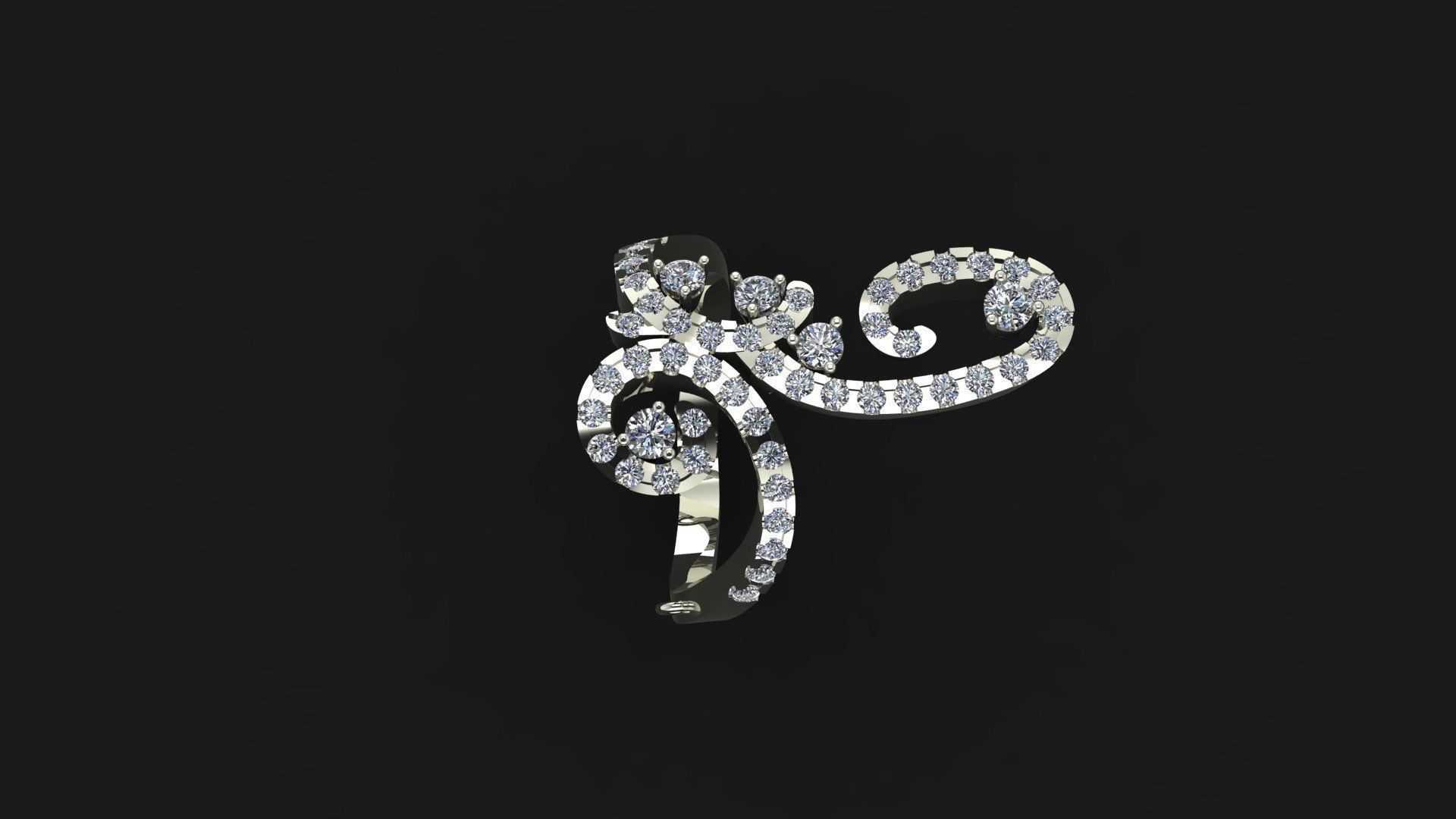 Elvish duo ring 3D print model_9