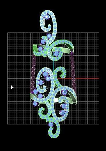 Elvish duo ring 3D print model_12