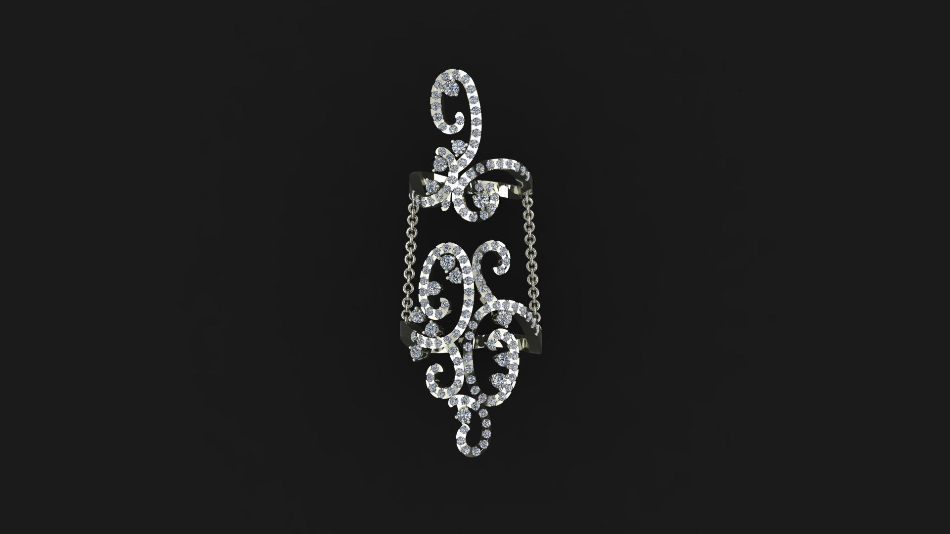 Elvish duo ring 3D print model_4