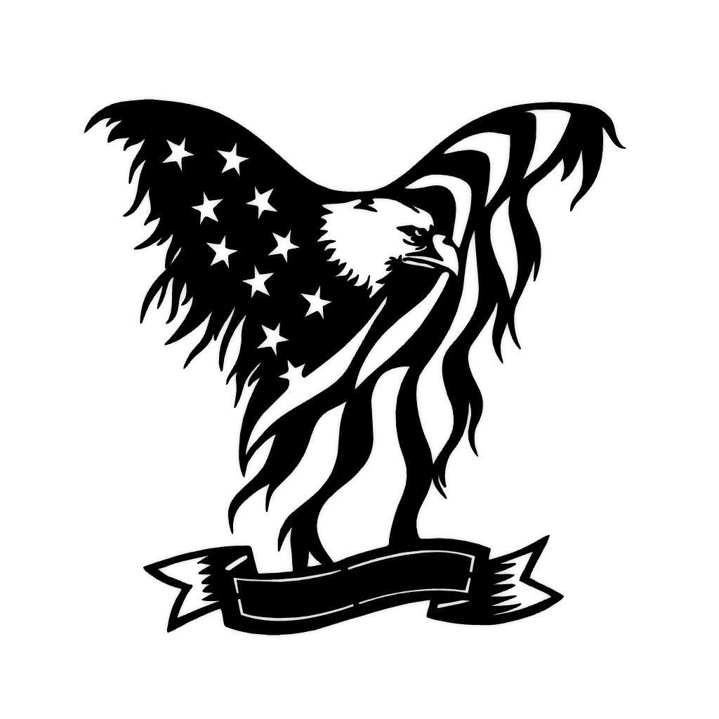 Eagle of America 2D Wall Decor 3D print model_1