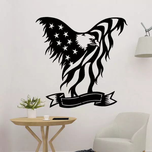 Eagle of America 2D Wall Decor 3D print model_0