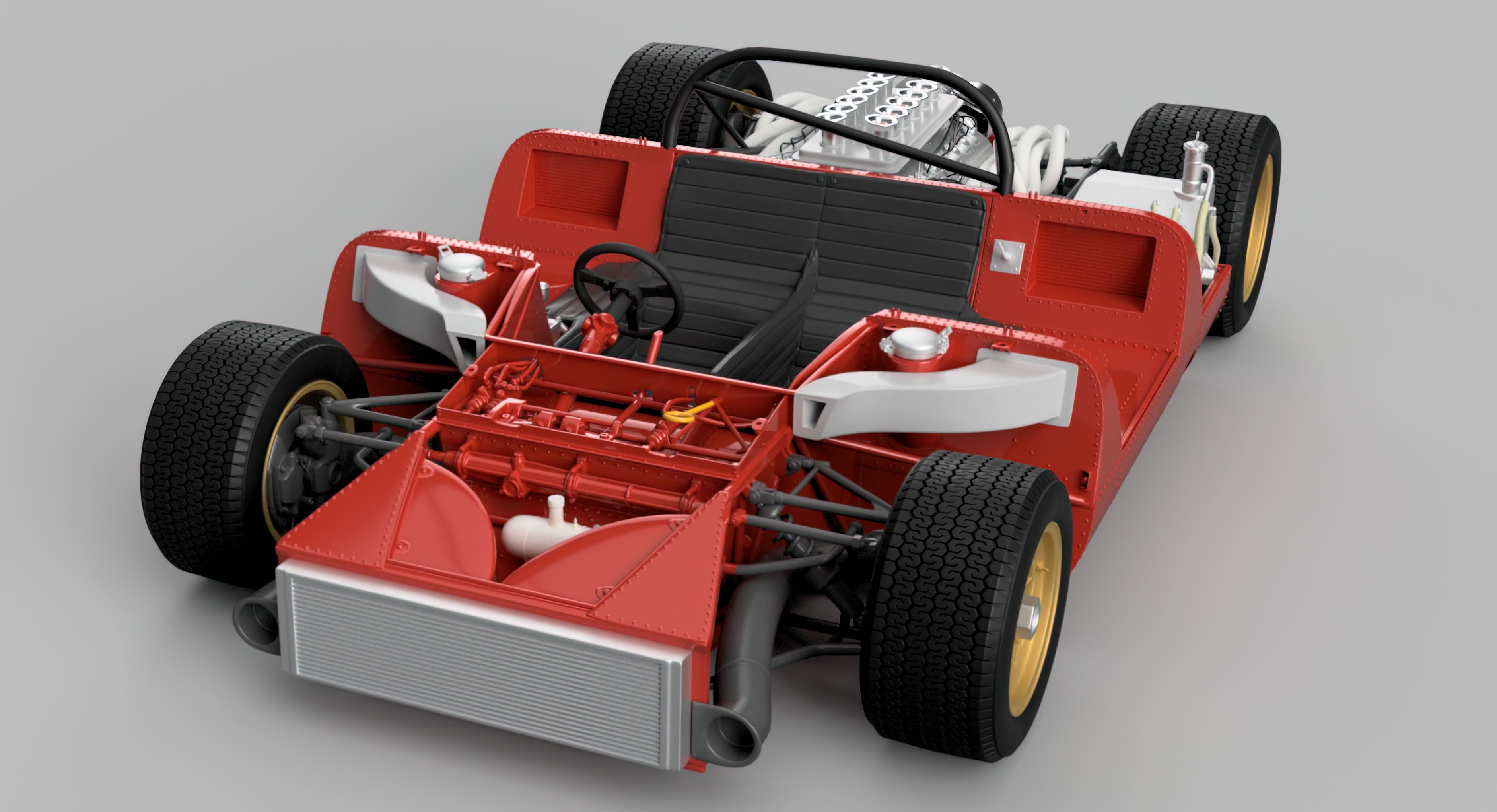 Ferrari 312 P 3D Printable - Car Kit Pack Bundle 3D Model Collection_14