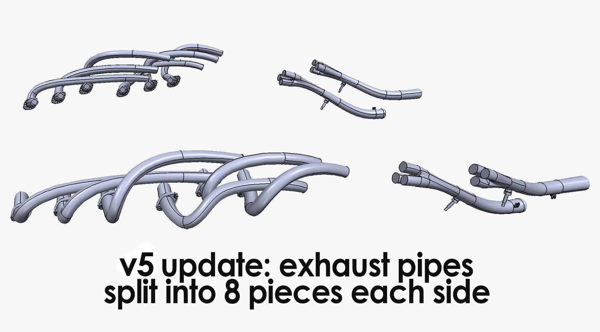 Ferrari 312 P 3D Printable - Car Kit Pack Bundle 3D Model Collection_28