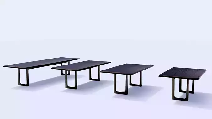 Jerry Pair Logan Dining Table 3D Model