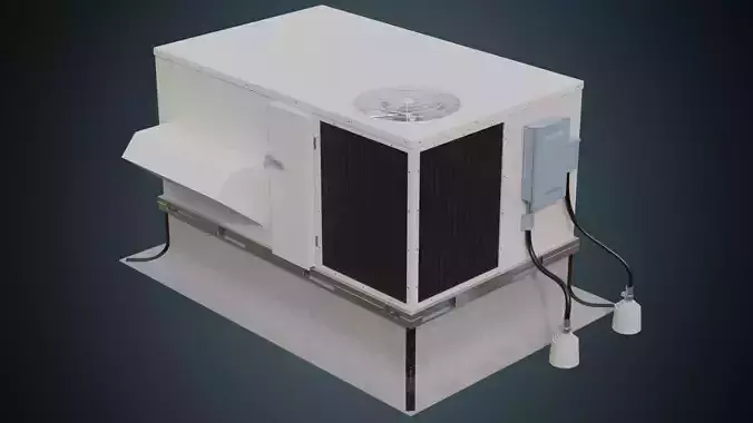 Rooftop AC Unit 6A Low-poly 3D model