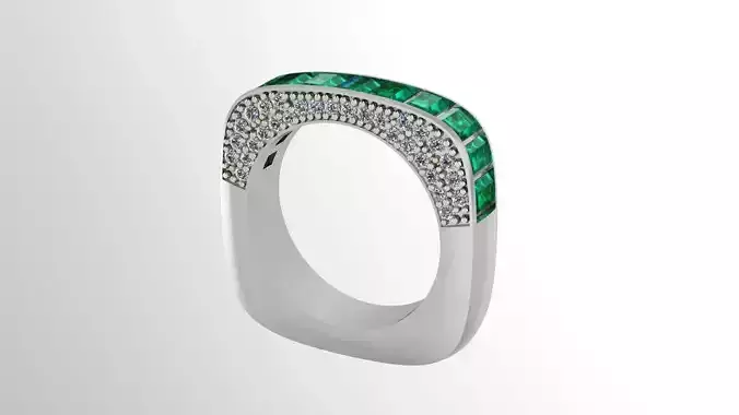 Irregular ring 3D print model