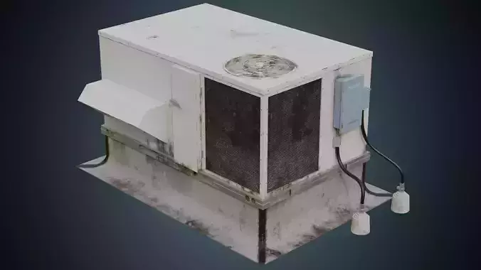 Rooftop AC Unit 6B Low-poly 3D model