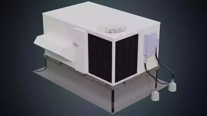 Rooftop AC Unit 6 Basic 3D model