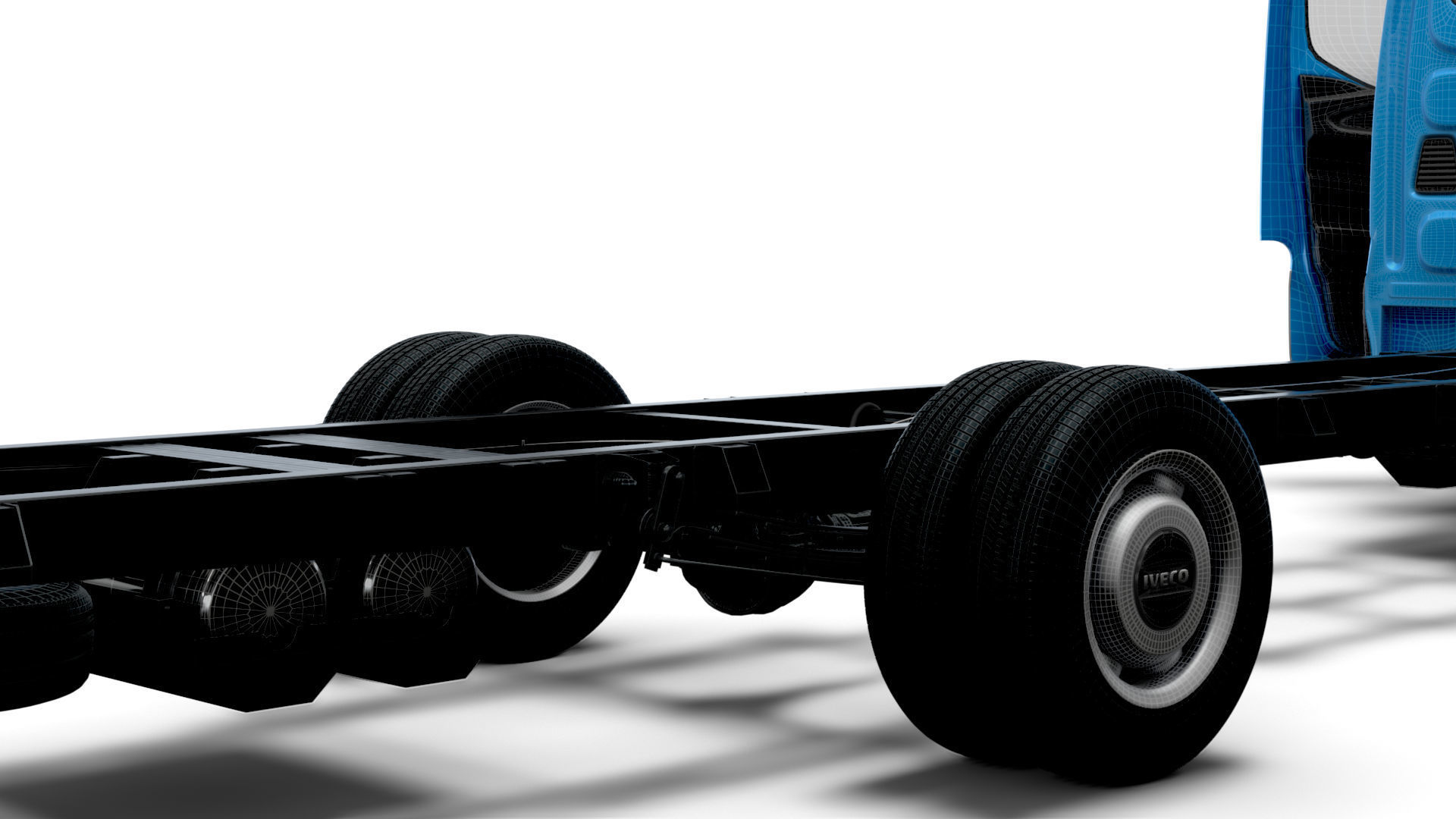 Iveco Daily Single Cab HQ Interior L7 Chassis 2023 3D model_23