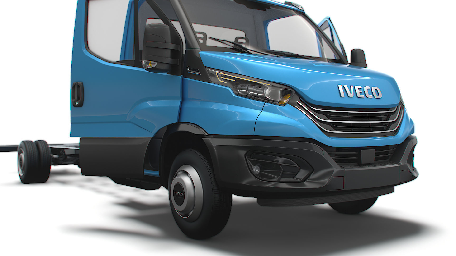 Iveco Daily Single Cab HQ Interior L7 Chassis 2023 3D model_5