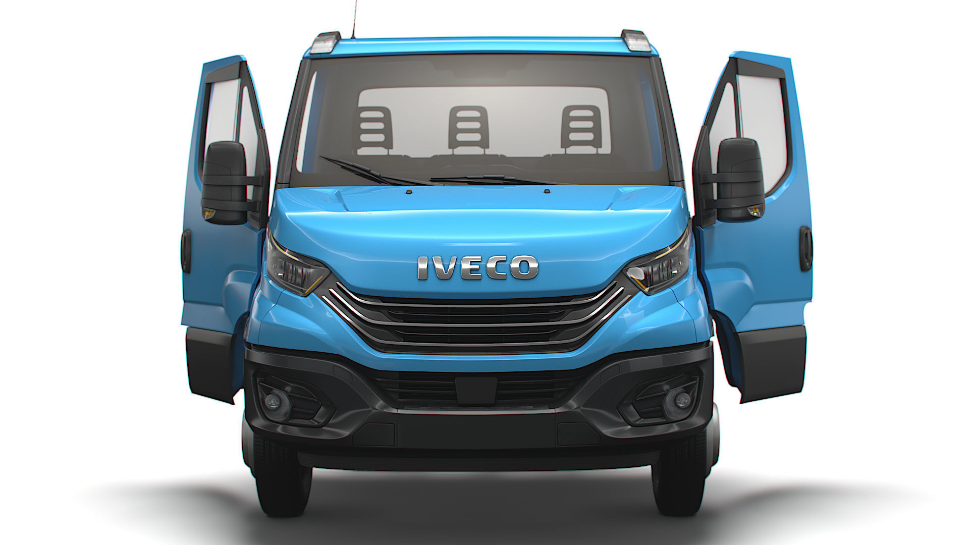 Iveco Daily Single Cab HQ Interior L7 Chassis 2023 3D model_6